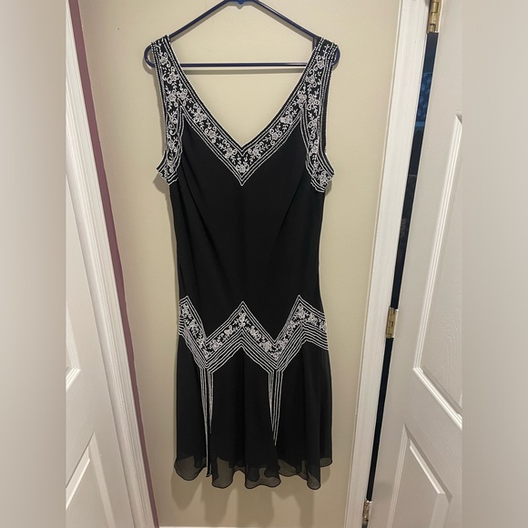 dressbarn Dresses & Skirts - dressbarn Black and White Beaded Dress